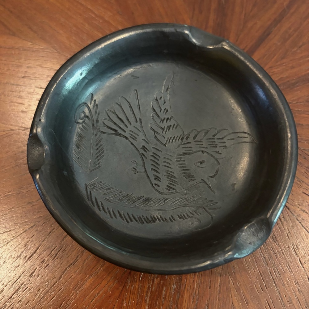 Vintage 🇲🇽Dona Rosa Oaxacan Bird 🇲🇽pottery ashtray/trinket dish